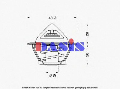 AKS DASIS 751773n -  Термостат, охлаждающая жидкость